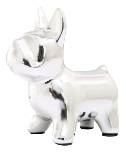 Figura Decorativa Hucha De Cerámica Con Diseño De Bulldog 