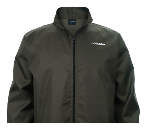 Imagen 3 de 10 de Campera Deportiva Rompeviento Hombre Bolsillos Abrigo Cuotas