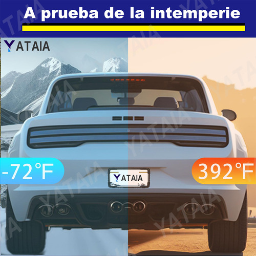 Yataia Marco De Matrícula Silicona Coche Universal Negro 1 Par Con Esquina Anticolisión, Juego Silicona Para Matrícula De Coche, Para Portatarcos Delanteros Y Traseros A Prueba Óxido, Prueba Sonajero