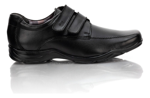 Zapato Casual Vestir Escolar Piel Negro Flexi Tres Reyes