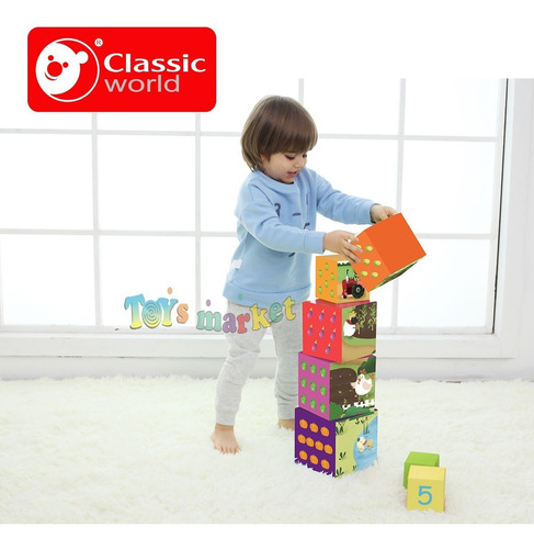 Imagen 3 de 7 de Cubos Apilables X10 Con Números Varios Modelos Classic World