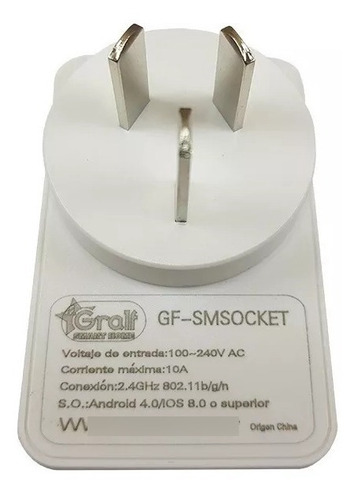 Imagen 2 de 6 de Enchufe Inteligente Wifi Gralf Gf-smsocket Domotica Smart