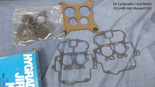 Kit Carburador Ford Motor 351c400-460 4 Bocas# 910=10469