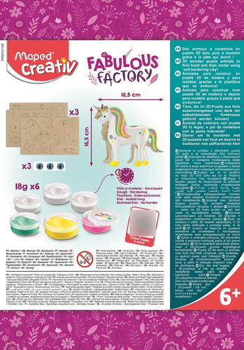 Maped Fabulous Factory Unicornio 3d Madera Con Masa Oferta!!