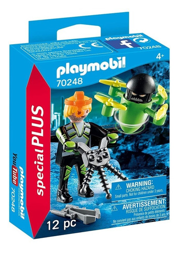 Muñeco Agente Con Dron Playmobil Special Plus 70248
