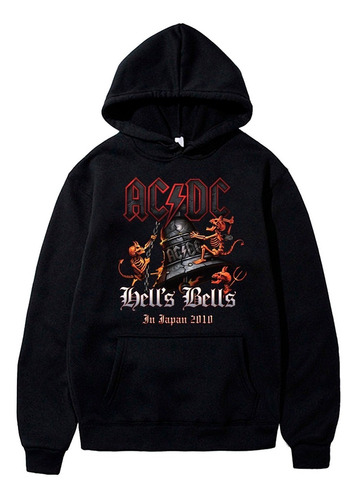 Blusa Moletom De Frio Banda Ac Dc Hells Bells Japão 2010