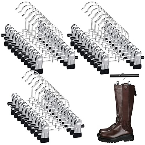 30 Perchas De Botas Doble Clip Ajustable, Ahorro De Esp...