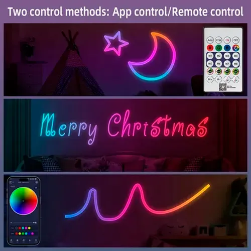 Tira Cinta Led Neón Flex Rgb Bluetooth 10mtr Usb Control App