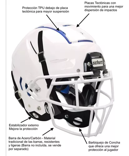 Casco Fútbol Americano Schutt F7 Collegiate Adulto Blanco - $ 11,490