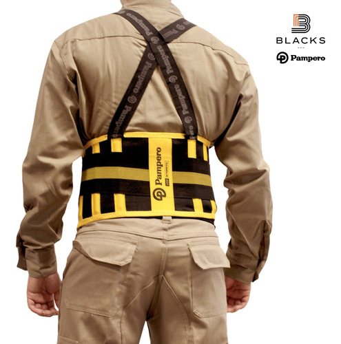 Imagen 2 de 7 de Faja De Seguridad Lumbar Pampero Reforzada Talles 1 Al 5