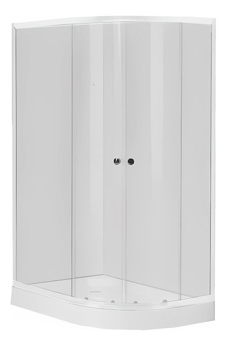 Shower Door Y Receptaculo Curvo 80x100x180 A Muro Izquierdo