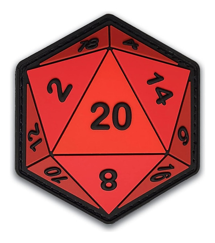 Parche Moral De Pvc D20 Dice ' Moral Divertido, Táctico, Par