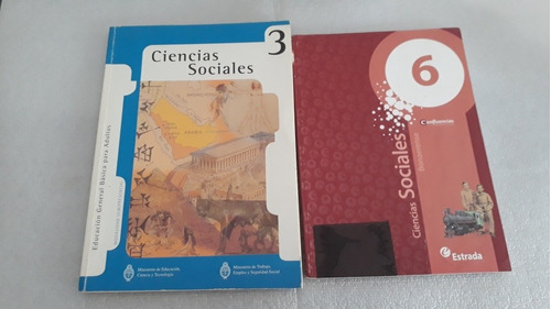 Ciencias Sociales 6°. Lote De 3 Libros. Se Vende Lote Comple