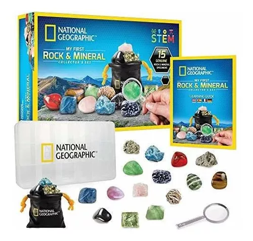 Caja De Colección De Rocas Para Niños 15 Rocas Y Minerales