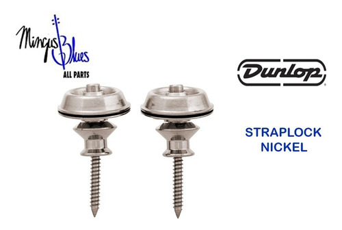 Straplock Dunlop Original Nickel, Boton De Seguridad