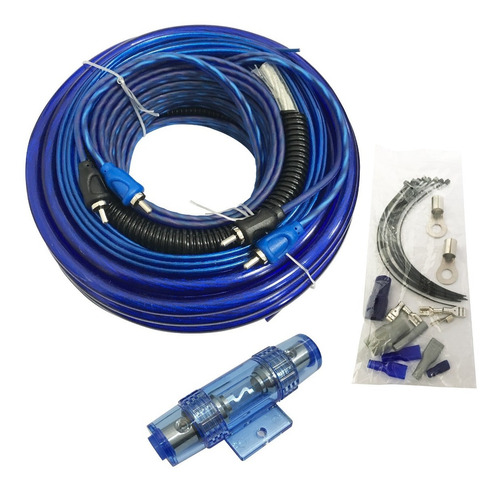 Imagen 2 de 7 de Kit De Cable 4 Gauge Real. Para Potencias Hasta 1500 W