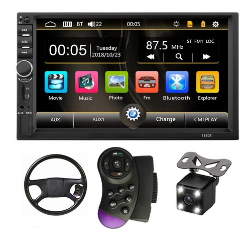 Auto Estereo Pantalla Táctil 7 Pulgadas Bluetooth Doble 2 Din Mirrorlink + Regalos