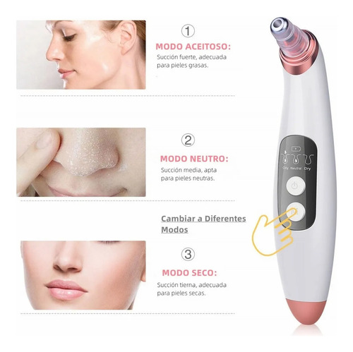 Kit De Limpieza Facial De 6 En 1: Máquina Eléctrica De Limpieza De Poros, Limpieza Ultra Micro, Removedor Potente De Espinillas, Puntos Negros Y Acné