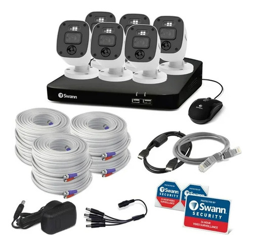 Sistema De Vigilancia Swann Dvr 8 Canales Con 6 Cámaras Pir