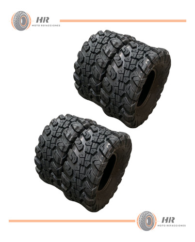 Llantas 28x10-12 Juego 4 Rzr Cuatrimoto Pavimento/terracería F