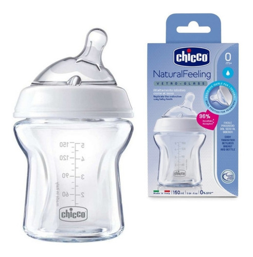 Mamadera Natural Feeling 0m+ 150ml Chicco Vidrio