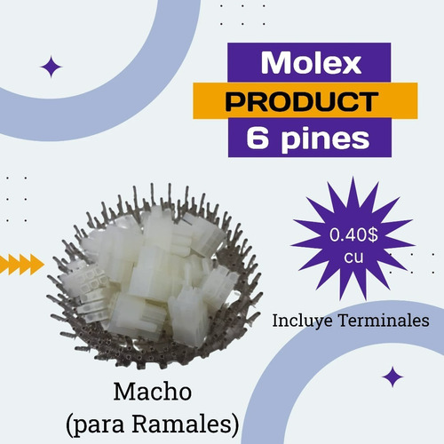 Conectores Pci 6 Pines Macho Y Hembra