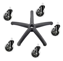 Comprar Base Silla Giratoria Nylon Pesado C\u002Fruedas De 3 Silicona 