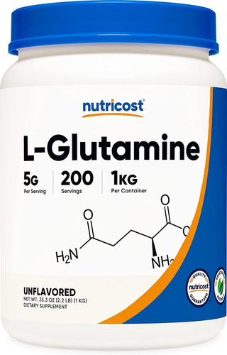 Glutamina Polvo 1kg Nutricost - Kg a $339900
