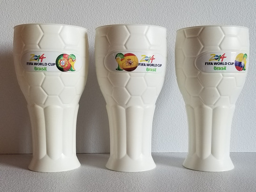 Vasos Set De 3 Copas Diseño Fifa World Brasil 2014 