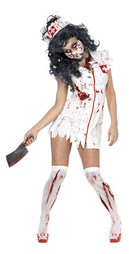 1 Disfraces De Halloween Para Mujer Blood Sexy Nurse Zombie