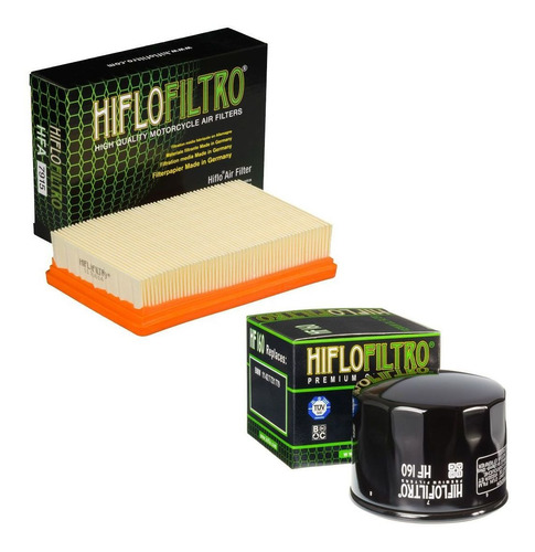 Filtro Ar Bmw R1200 Gs 13-18 + Filtro Oleo Hiflofiltro