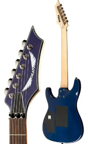 Guitarra Dean Custom 350 Floyd Rose Transparent Blue | MercadoLivre