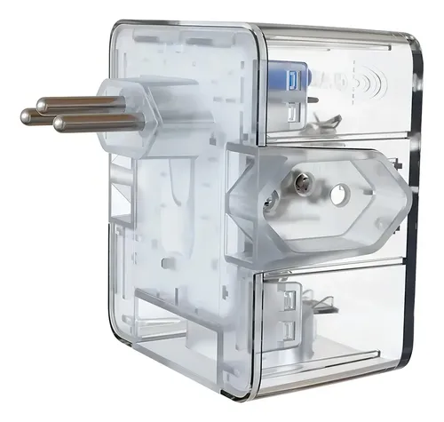 Protetor de Surto Clamper 3 Tomadas 10A 3 Pinos iClamper Energia 3 com Tecnologia LCF e DPS Cor Transparente