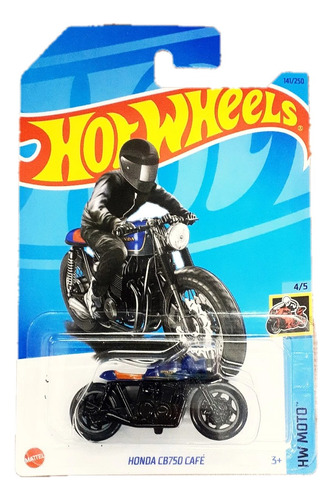 Hot Wheels Escala 1:64 #141 Honda Cb750 Café Moto 4/5 Nueva