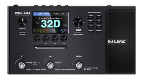 Imagen 3 de 8 de Pedalera Multiefectos Y Modelador Nux Mg30 Para Guitarra Cuo