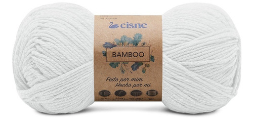 Fio Bamboo Cisne 50g 132mts Tex 377 Crochê E Tricô Cor 0000b- Branco