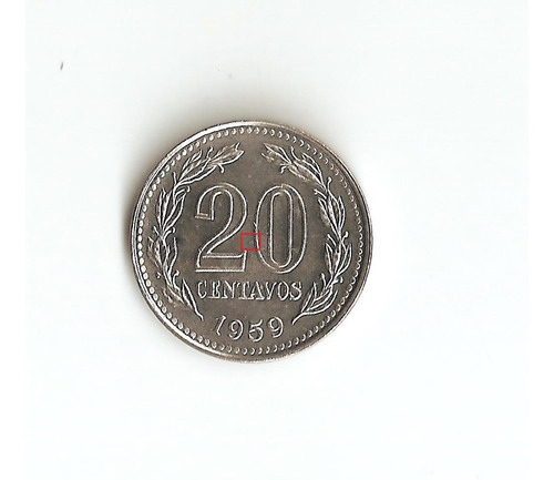 Monedas Argentinas 20 Centavos De 1959 Con Punto Sin Circ