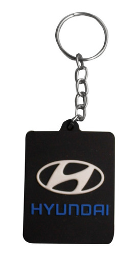 Chaveiro Quadrado De Carro Hyundai Em Borracha 12g 10cm Cv32