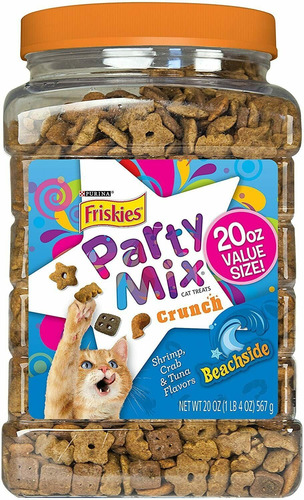 Bocadillos Para Gatos Party Mix Crunch Beachside 20 Onzas