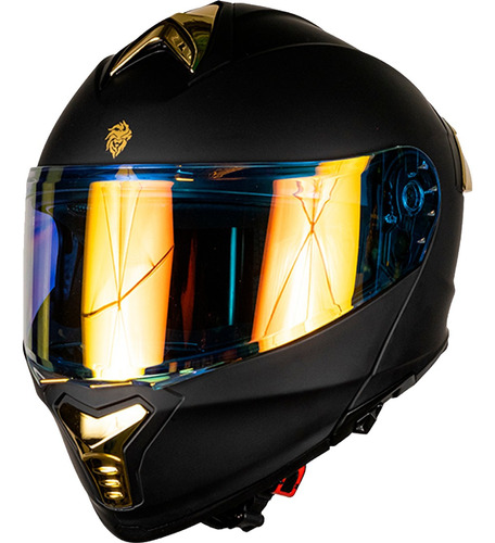 Casco Abatible Kov Moto Thunder Negro Dorado Certificado Dot