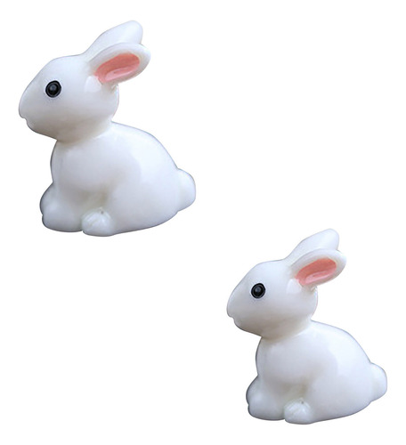 Miniaturas De Conejo De Pvc Para Jardín, 2,5 X 2 Cm, Día De