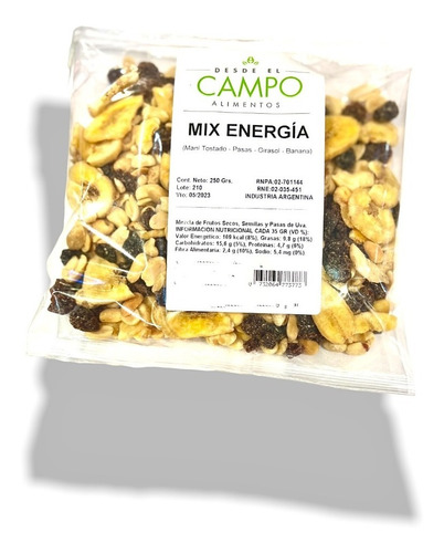 Mix Energia Frutos Secos Promo 250g  +barata La Golosineria 