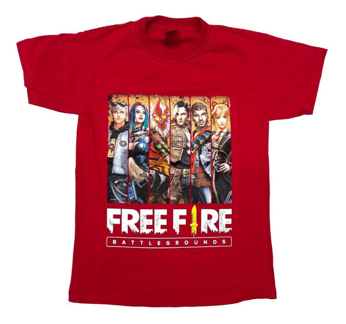 Camisetas Estampadas Niño Video Juegos Free Fire