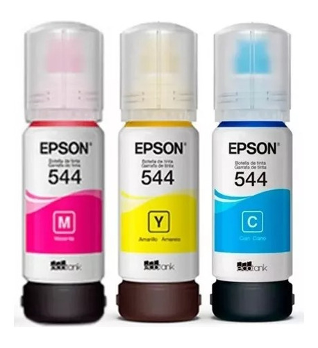Tinta Epson 544 X 3 L3210 L3250 L5290 L1110 L1210 Original