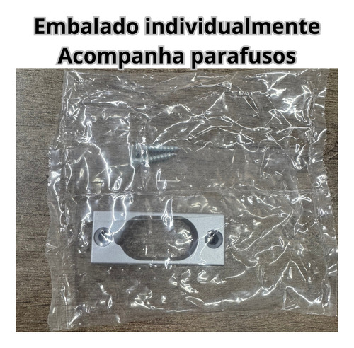 2 Suporte P/ Tubo Oblongo Zamac Aluminio Escovado Mod. 311