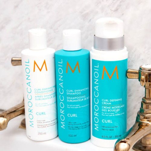 Moroccanoil Curl Shampoo & Acond 250m & Crema Def Rizo 250ml