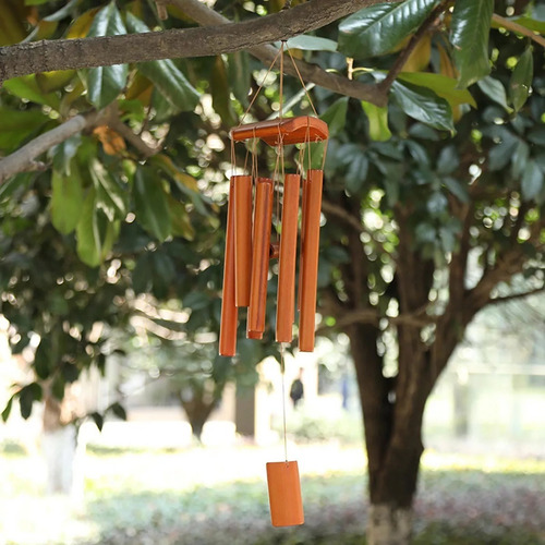 2campana De Viento Móvil 5 Tubos Buena Suerte Feng Shui 65cm