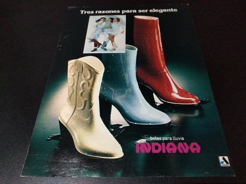 (pb399) Publicidad Clipping Botas Para Lluvia Indiana * 1981