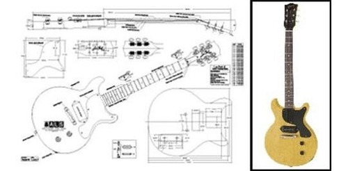 Plan Of Gibson Les Paul Jr. Guitarra Eléctrica De Doble Cort