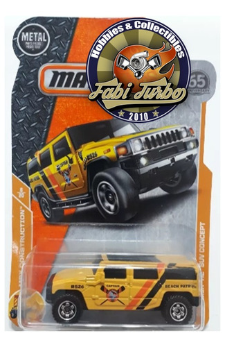 Matchbox 2018 - Hummer H2 Suv Concept Amarelo